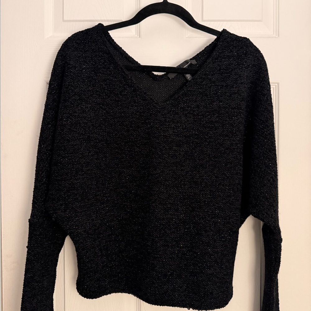 White House Black Market V-Neck Black Sweater